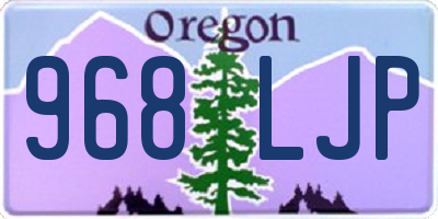 OR license plate 968LJP
