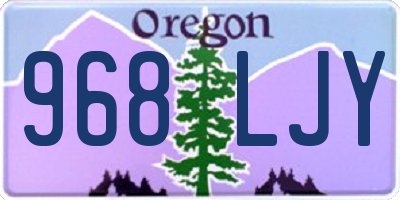 OR license plate 968LJY