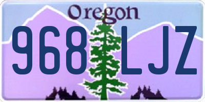 OR license plate 968LJZ