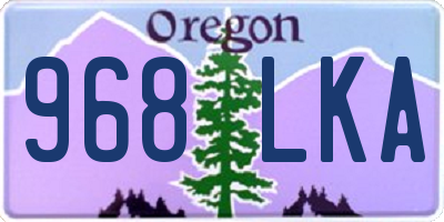 OR license plate 968LKA
