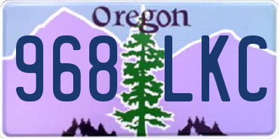 OR license plate 968LKC
