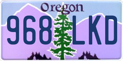OR license plate 968LKD
