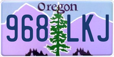 OR license plate 968LKJ
