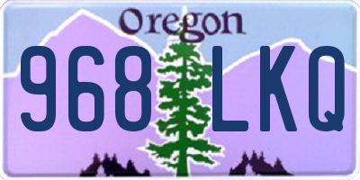 OR license plate 968LKQ