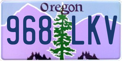 OR license plate 968LKV