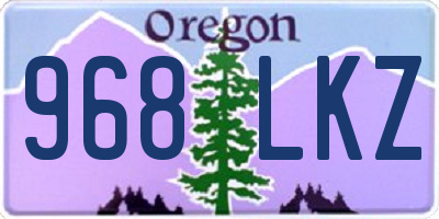 OR license plate 968LKZ