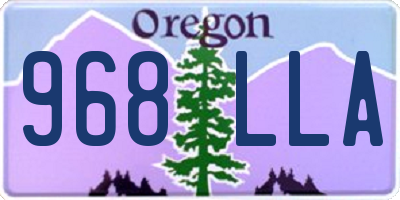 OR license plate 968LLA