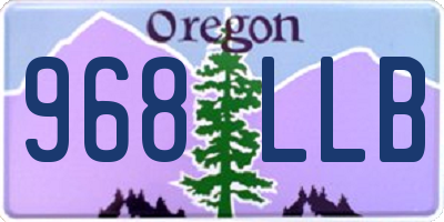 OR license plate 968LLB