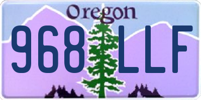 OR license plate 968LLF