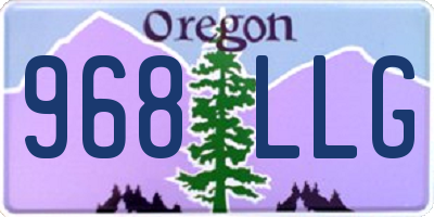 OR license plate 968LLG