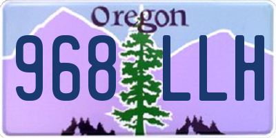 OR license plate 968LLH