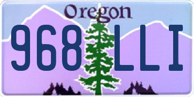 OR license plate 968LLI