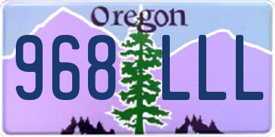OR license plate 968LLL