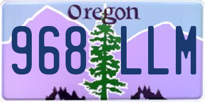 OR license plate 968LLM