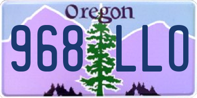OR license plate 968LLO