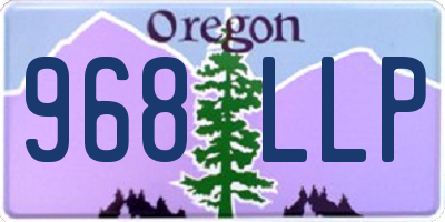 OR license plate 968LLP