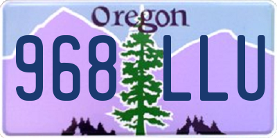 OR license plate 968LLU
