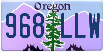 OR license plate 968LLW