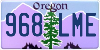 OR license plate 968LME