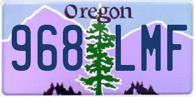 OR license plate 968LMF