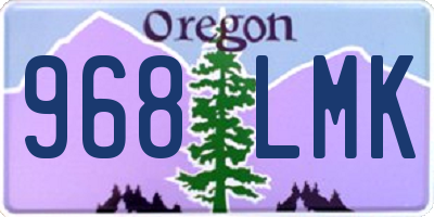 OR license plate 968LMK