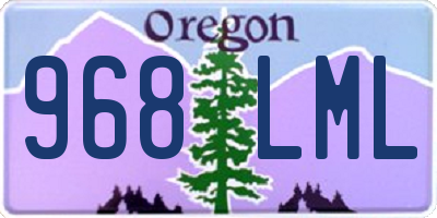 OR license plate 968LML