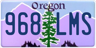 OR license plate 968LMS