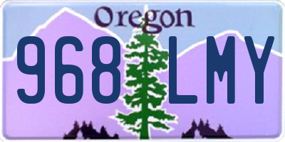 OR license plate 968LMY