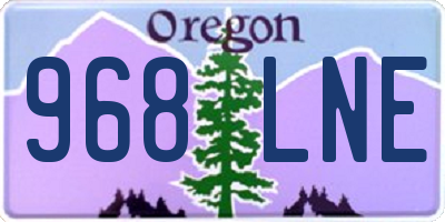 OR license plate 968LNE