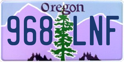 OR license plate 968LNF