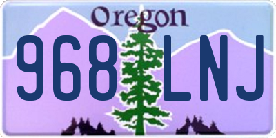 OR license plate 968LNJ