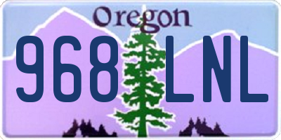 OR license plate 968LNL