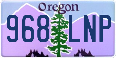 OR license plate 968LNP
