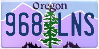 OR license plate 968LNS