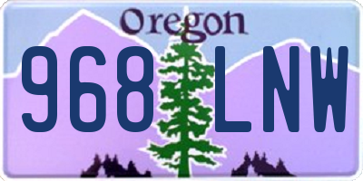 OR license plate 968LNW