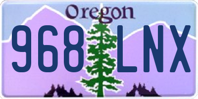 OR license plate 968LNX