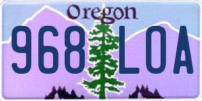 OR license plate 968LOA