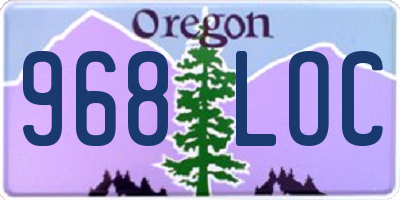 OR license plate 968LOC