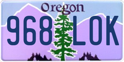 OR license plate 968LOK