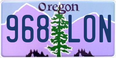 OR license plate 968LON