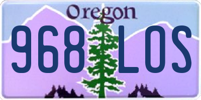 OR license plate 968LOS