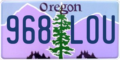 OR license plate 968LOU