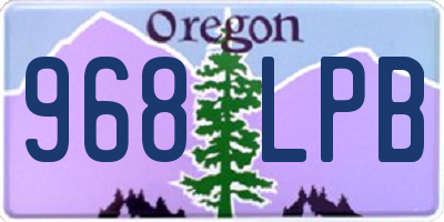 OR license plate 968LPB