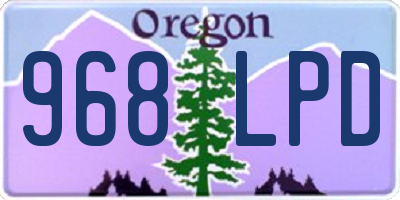 OR license plate 968LPD