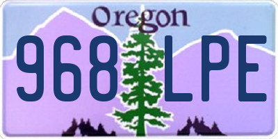 OR license plate 968LPE