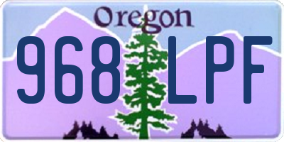 OR license plate 968LPF