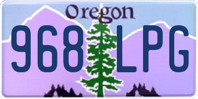 OR license plate 968LPG