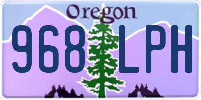 OR license plate 968LPH