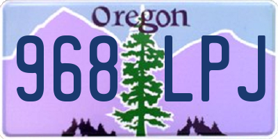 OR license plate 968LPJ