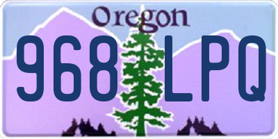 OR license plate 968LPQ